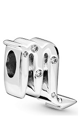 captivating silver cubic zirconia scorpio zodiac Pandora baby charm 